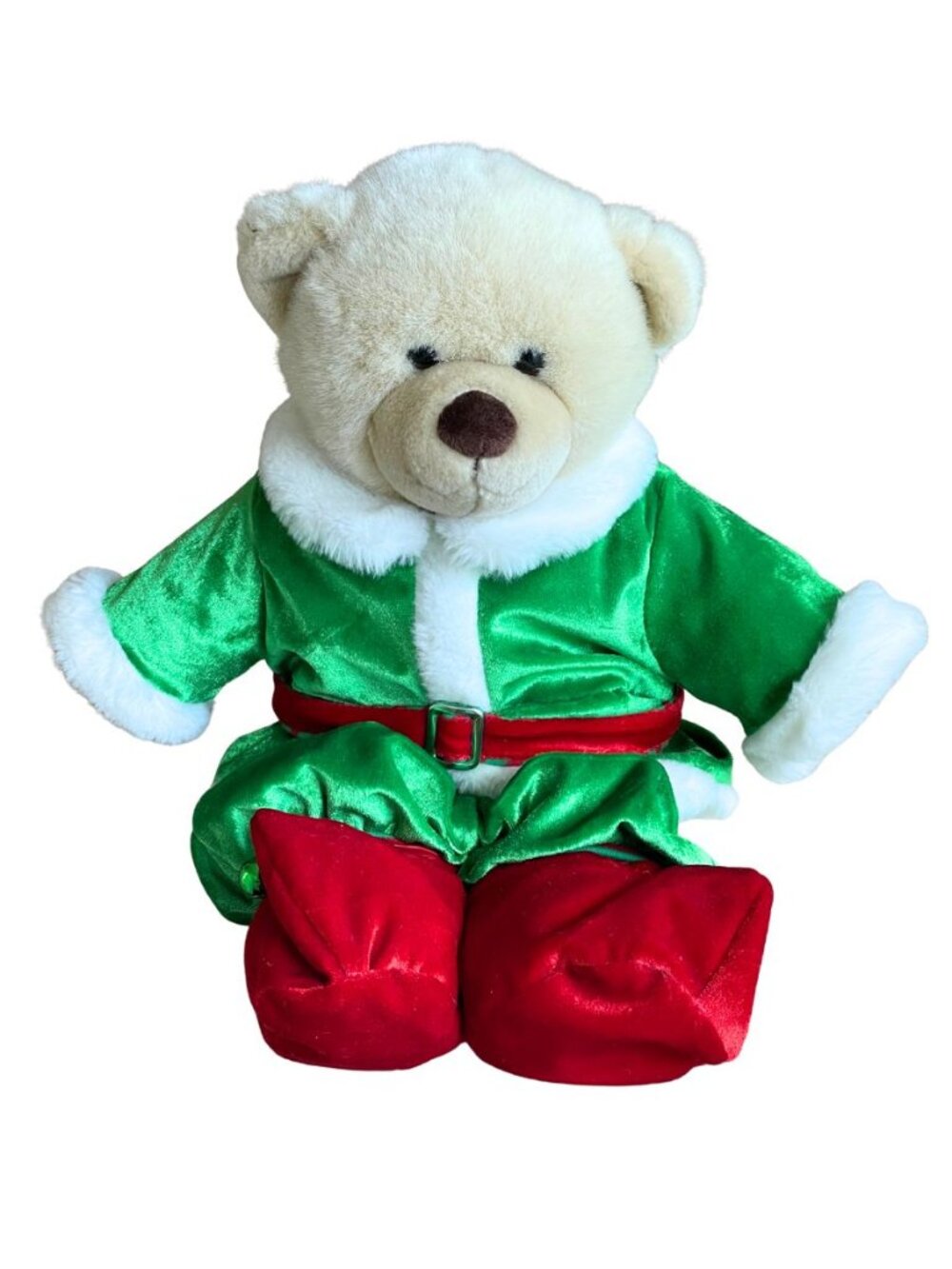 Entire Closet $5! Build A Bear Cream Teddy Bear Christmas Elf Outfit Plush